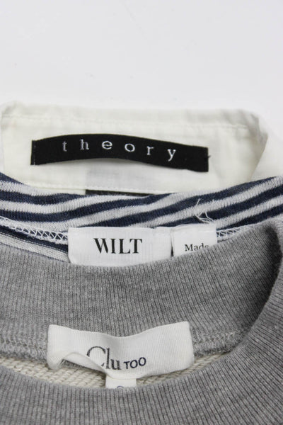 Theory Wilt Clue Too Womens Sweater White Button Down Blouse Top Size S XS lot 3