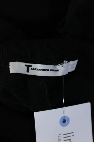 Alexander Wang Womens Black Crew Neck Short Sleeve Shirt Dress Size S
