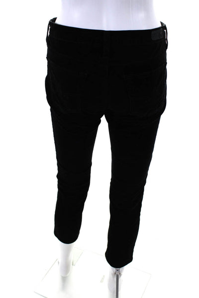 AG Adriano Goldschmied Womens Velvet Super Skinny Legging Pants Black Size 28