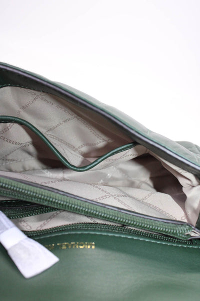Michael Kors Womens Single Strap Quilted Flap Medium Shoulder Handbag Green