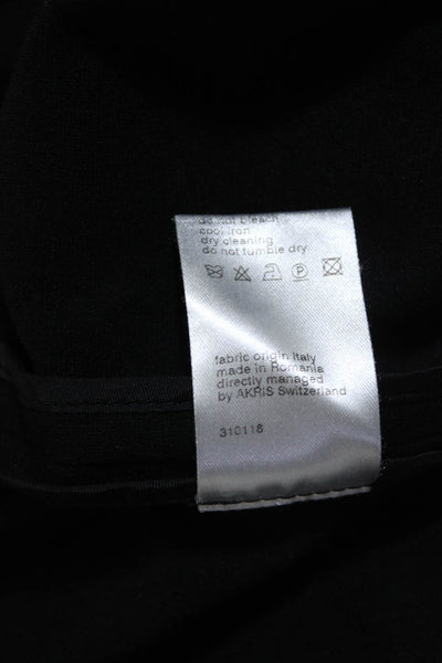 Akris Punto Womens Flower Detail Button Up Cardigan Sweater Black Size 12