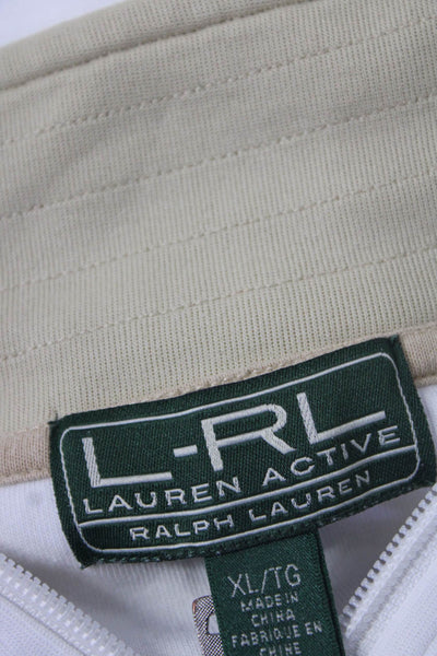 LRL Lauren Active Ralph Lauren Womens Cotton Zip Up Jacket White Size XL