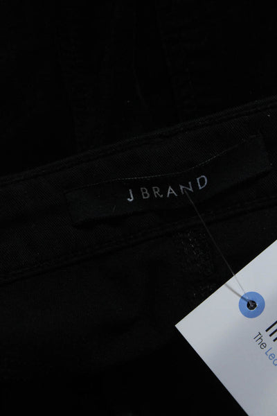 J Brand Womens Selena Mid Rise Velvet Boot Cut Crop Jeans Pants Black Size 26