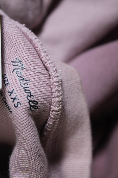 Madewell Womens Crew Neck Ombre Gradient Sweatshirt Mauve Pink Size XXS