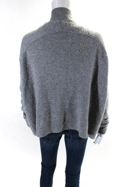 Alexander Wang Womens Cashmere + Cotton Open Front Cardigan Sweater Gray Size S