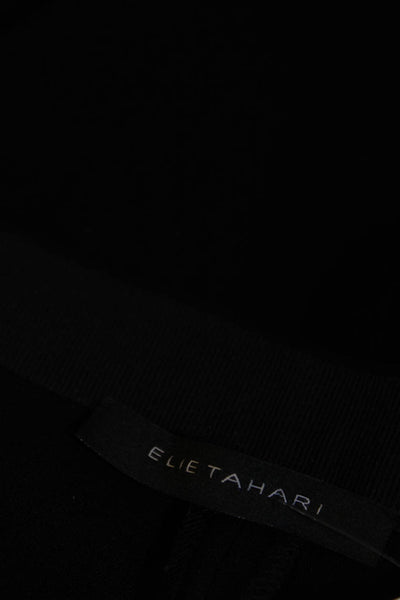 Elie Tahari Womens Beaded Trim Mid Rise Slim Skinny Pants Black Size 0