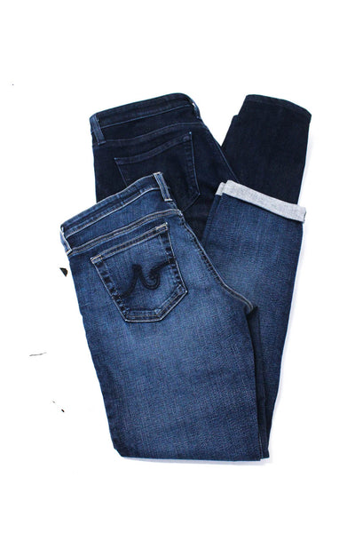 AG Adriano Goldschmied Womens Cotton Skinny Cuffed Hem Jeans Blue Size 29 Lot 2