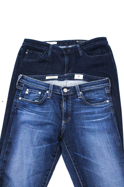 AG Adriano Goldschmied Womens Cotton Skinny Cuffed Hem Jeans Blue Size 29 Lot 2