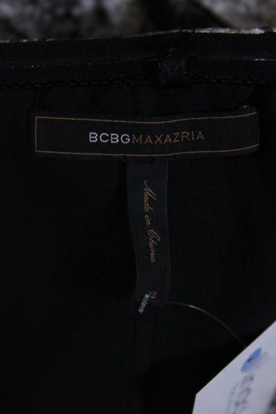 BCBGMAXAZRIA Womens Silk + Wool Animal Print Strapless Mini Dress Gray Size 12