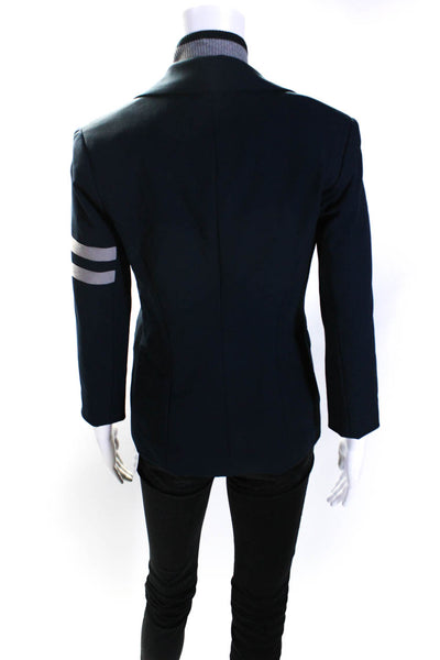 Bailey 44 Womens Single Button Notched Lapel Blazer Jacket Navy Blue Size 0