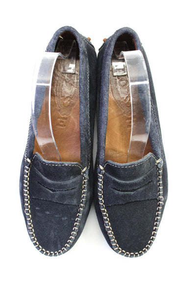JP Tods Womens Suede Slide On Driving Loafers Navy Blue Size 38 8
