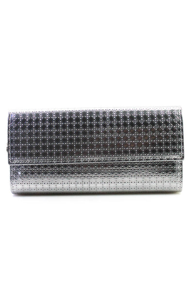 Christian Dior Womens Micro Cannage Lady Dior Croisiere Wallet On Chain Silver