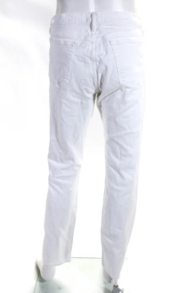 Frame Mens Cotton Denim Mid-Rise 5-Pocket L'Homme Skinny Jeans Pants White Size