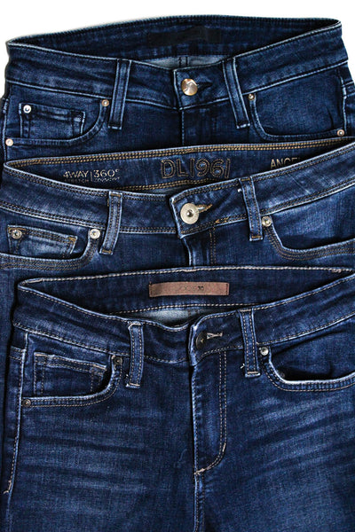 DL1961 Joes Womens Cotton Denim Skinny Ankle Leg Jeans Blue Size 25 24 Lot 3