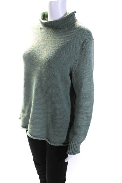 J Crew Always Womens Mock Neck Long Sleeved Pullover Sweater Sage Green Size S