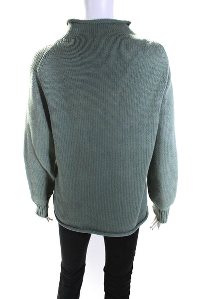 J Crew Always Womens Mock Neck Long Sleeved Pullover Sweater Sage Green Size S