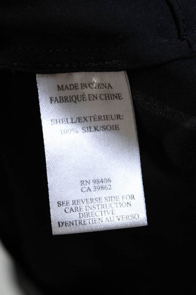 Theyskens Theory Womens 100% Silk Sleeveless Buttoned Tank Blouse Black Size P