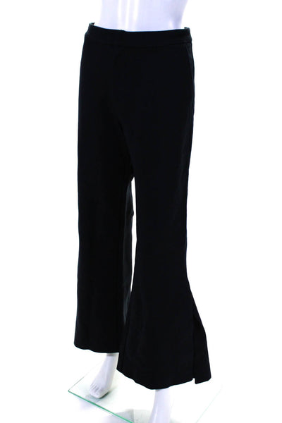 N/Nicholas Womens High Rise Flat Slit Ankle Flared Dress Pants Navy Blue Size 6