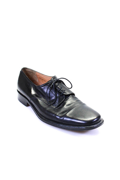 Bruno Magli Mens Leather Low Heeled Lace Up Oxford Dress Shoes Black Size 11.5