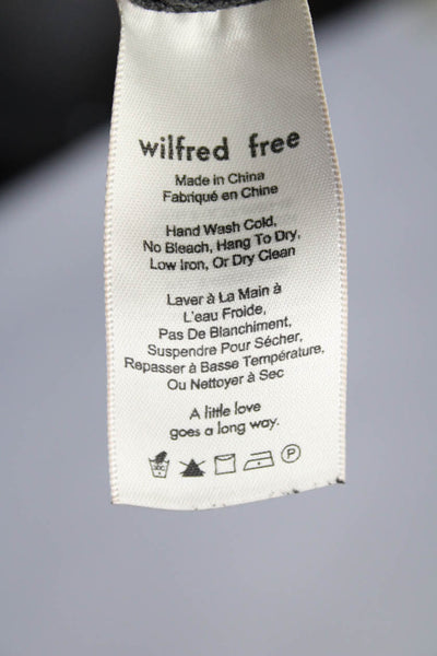 Wilfred Free Womens Spaghetti Strap V Neck Faux Suede Mini Dress Gray Size XS
