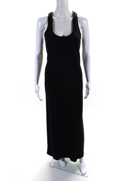 Michael Michael Kors Womens Sleeveless Cross Strap Side Slit Maxi Dress Navy XS