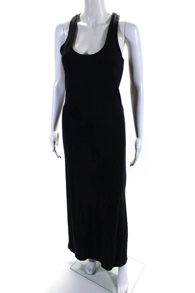 Michael Michael Kors Womens Sleeveless Cross Strap Side Slit Maxi Dress Navy XS