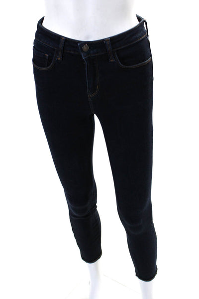 L Agence Womens Dark Wash Andrea High Rise Skinny Jeans Midnight Blue Size 25