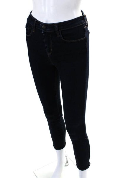 L Agence Womens Dark Wash Andrea High Rise Skinny Jeans Midnight Blue Size 25