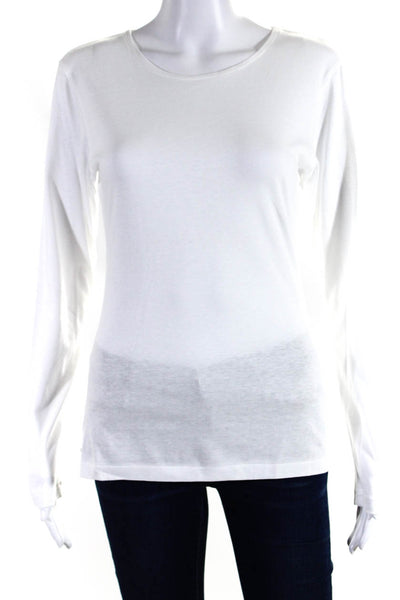 Yohji Yamamoto Womens Long Sleeves Tee Shirt White Cotton Size Medium