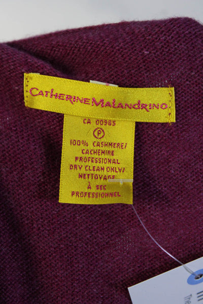 Catherine Malandrino Womens Short Sleeve V Neck Cashmere Dress Purple Size Small