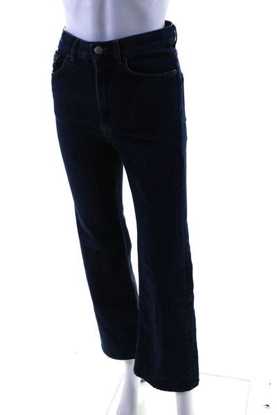 Jeanerica Womens Cotton Buttoned Dark Wash Straight Leg Jeans Blue Size EUR25