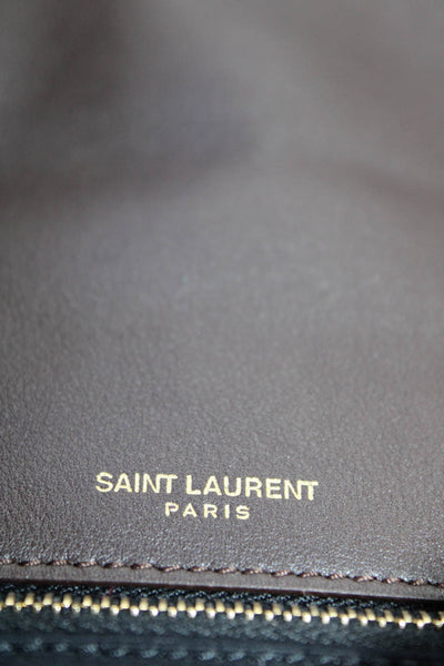 Saint Laurent 2022 Womens Medium Raffia Monogram Niki Shoulder Handbag Brown