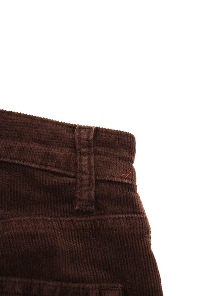 Reformation Womens Midrise Corduroy Five Pockets Straight Leg Pant Brown Size 23