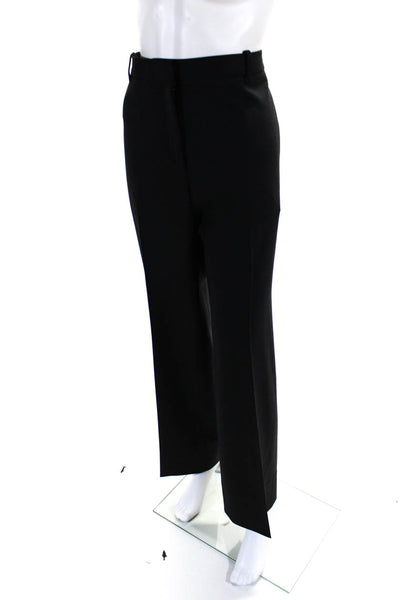 The Row Womens High Rise Pleated Wide Leg Dress Pants Black Wool Size 12