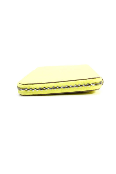 Hermes Womens Zip Around Azap Long Epson Leather Wallet Lychee Yellow