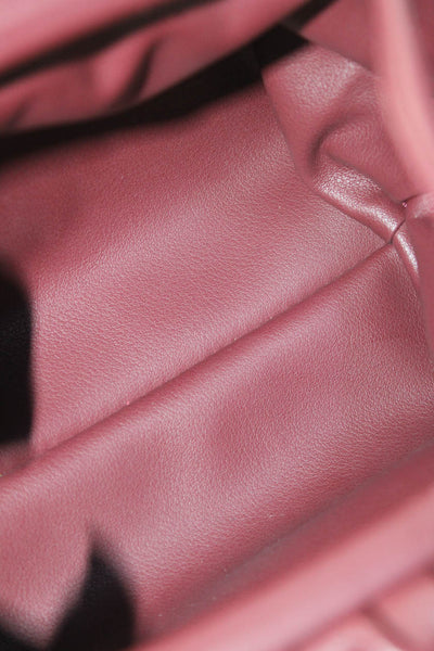 Designer Womens Single Strap Framed Mini Pouch Crossbody Handbag Wine Red
