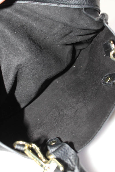 Steve Madden Womens Black Textured Double Zip Top Handle Shoulder Bag Handbag