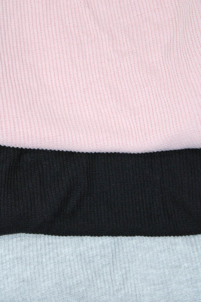 PJ Salvage Womens Pajama Tank Tops Pink Grey Black Size Large Lot 3