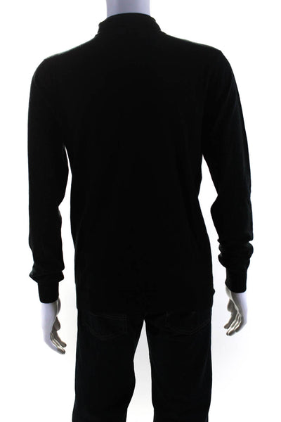 Equipment Homme Mens Ribbed Long Sleeved Slim Turtleneck Sweater Black Size L