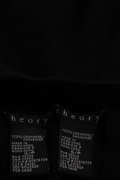 Theory Womens Cashmere Round Neck Sleeveless Tank Tops Black Size S Lot 2