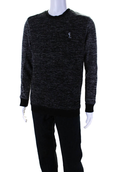 Religion Mens Cotton Tight-Knit Long Sleeve Crewneck Sweater Navy Blue Size M