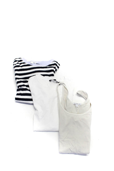 Theory Women's Crewneck Short Sleeves Basic T-Shirt White Size L Lot 3