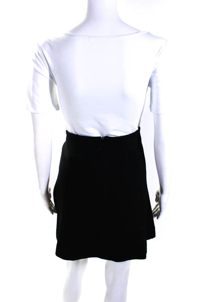 COS Women's Zip Closure Unlined Flare Mini Skirt Black Size L