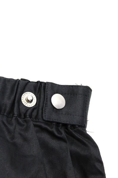Yamamoto Kansai Women's Elastic Button Closure Waist Crop Pant Black Size S