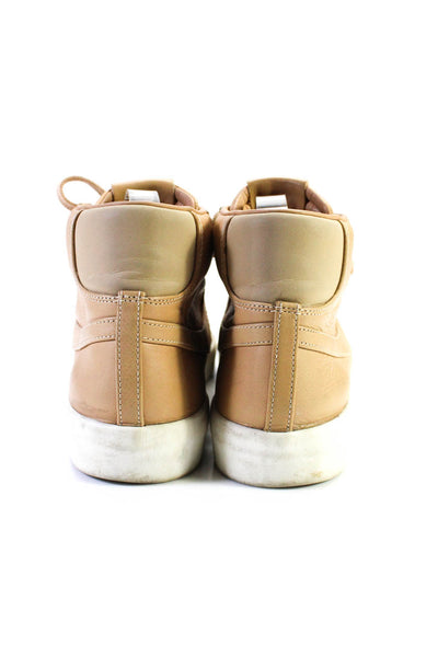 Nike Mens Leather Mid Top Lace Up Blazer Studio Vachetta Sneakers Tan Size 10.5