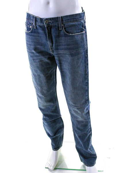 Current/Elliott Mens Medium Wash Denim Classic Fit Straight Jeans Blue Size 32