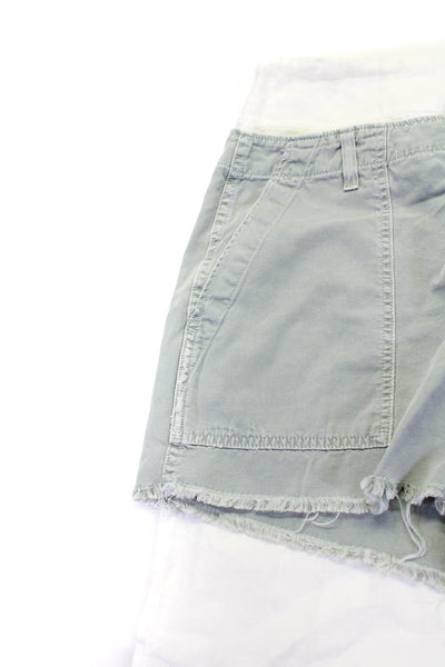 Amo Vince Womens Shorts Linen Pants Green White Size 31 Large Lot 2