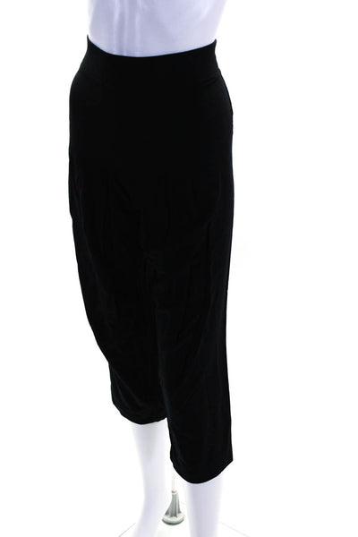 Eileen Fisher Womens Elastic Waist Low-Rise Cropped Pants Black Size PS