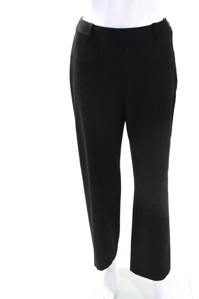Chanel Womens Side Zip High Rise Straight Leg Dress Pants Gray Wool FR 38 98A