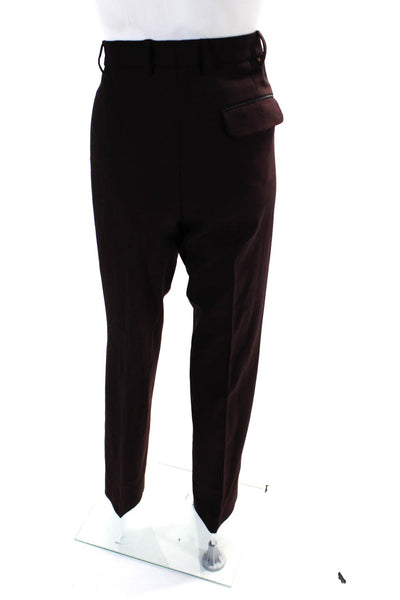 Vivienne Westwood Womens Maroon Two Button Blazer Pants Suit Set Size 36L 32L